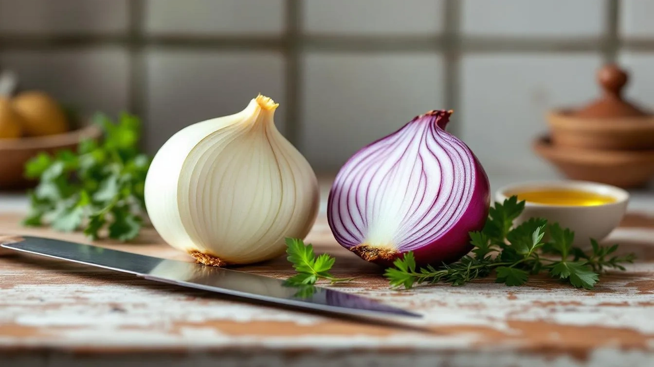 A diferença entre cebola branca e roxa que muda a forma de cozinhar