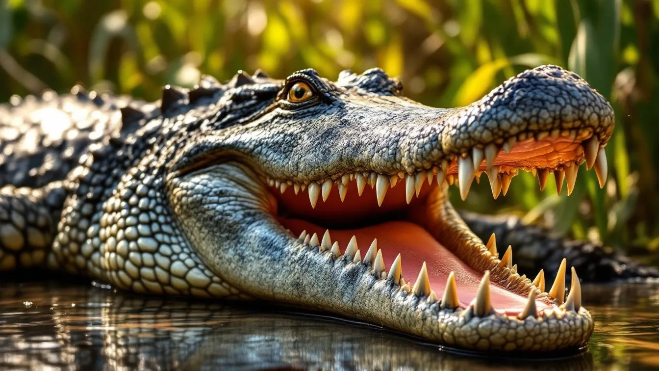 A razão surpreendente pela qual os crocodilos passam horas de boca aberta