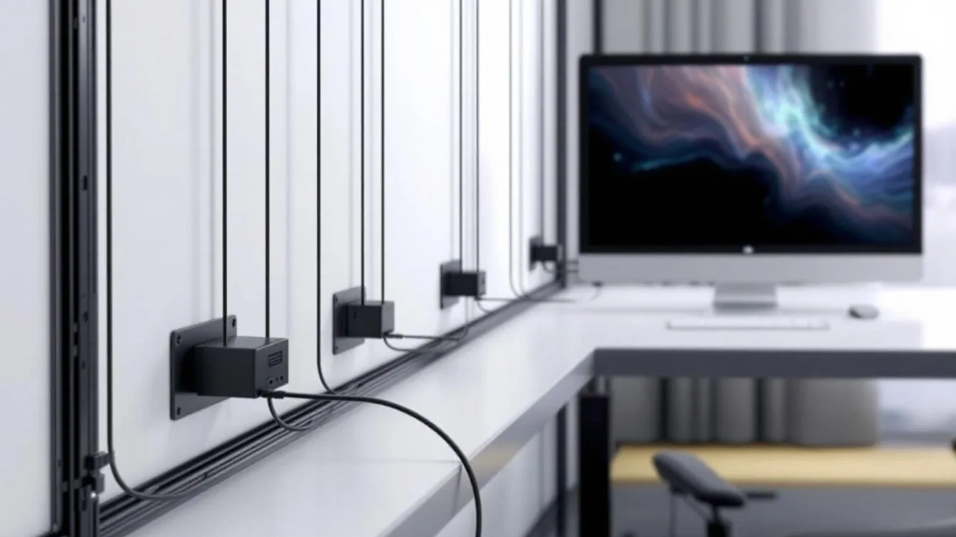 Nem caixas nem braçadeiras, esta solução organiza os cabos na perfeição