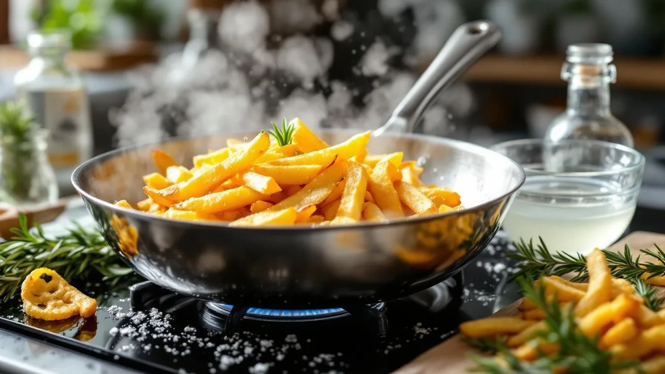 Nem óleo nem manteiga, este truque com vinagre revoluciona a fritura