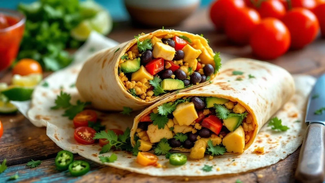 Um chef revela porque este burrito vegan de pequeno-almoço é irresistível