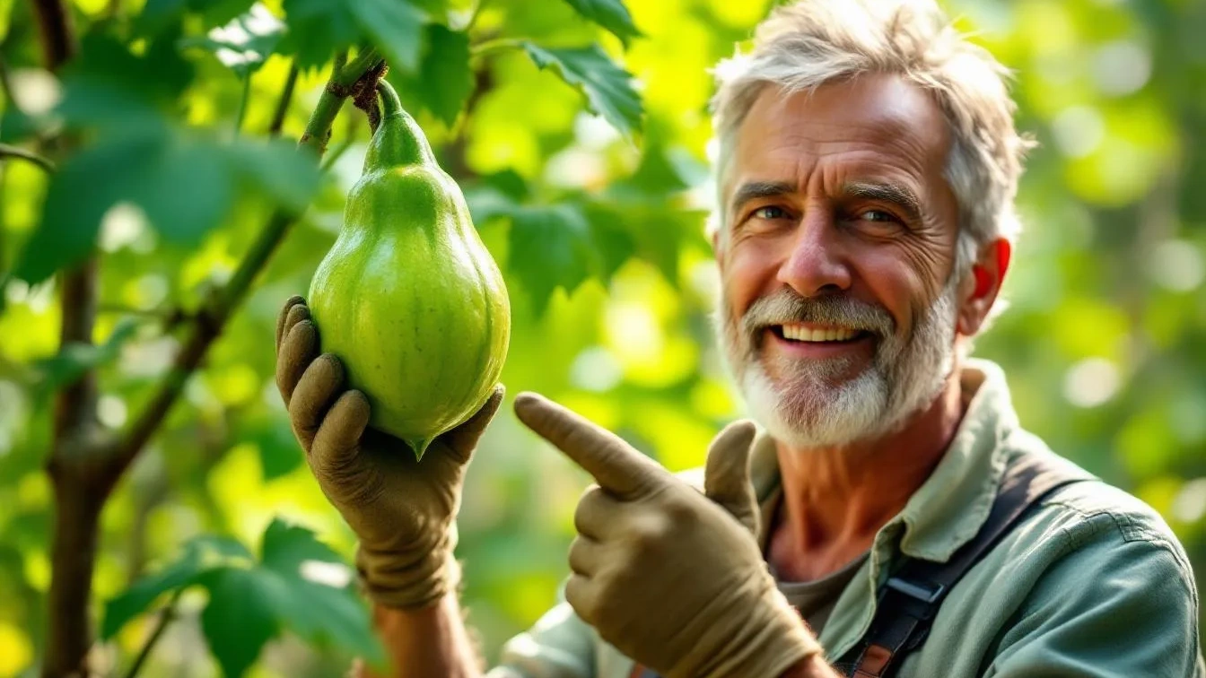 Um jardineiro explica porque um chuchu maduro faz toda a diferença