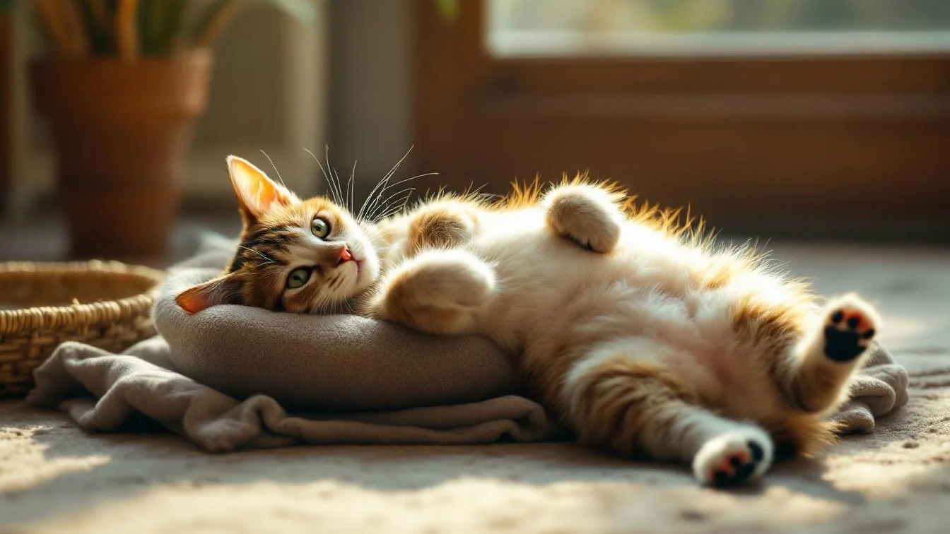 Um veterinário revela por que o gato mostra a barriga, mas evita festas