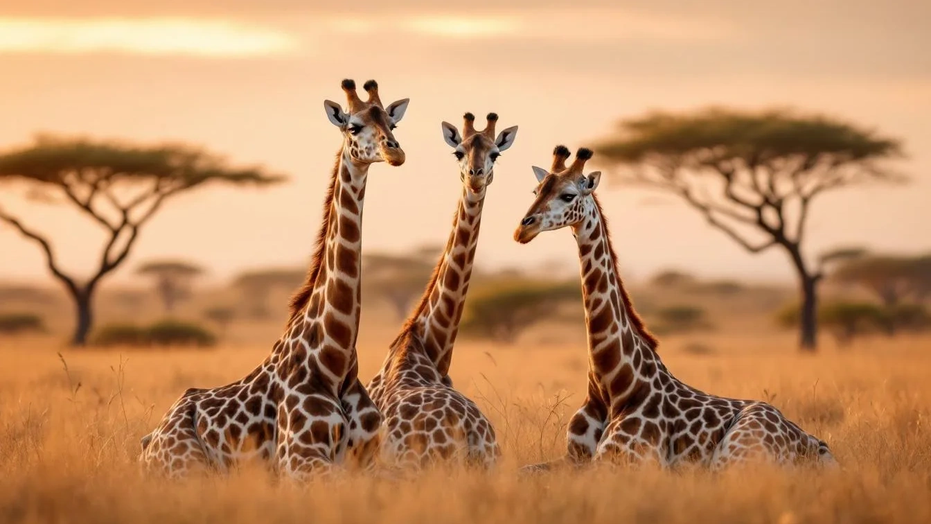 Nem descanso total nem vigília, como as girafas dormem sempre alerta