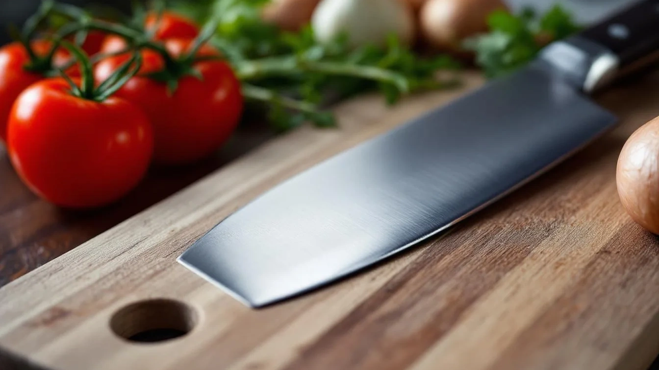 Porque é que algumas facas têm um orifício na lâmina e para que serve