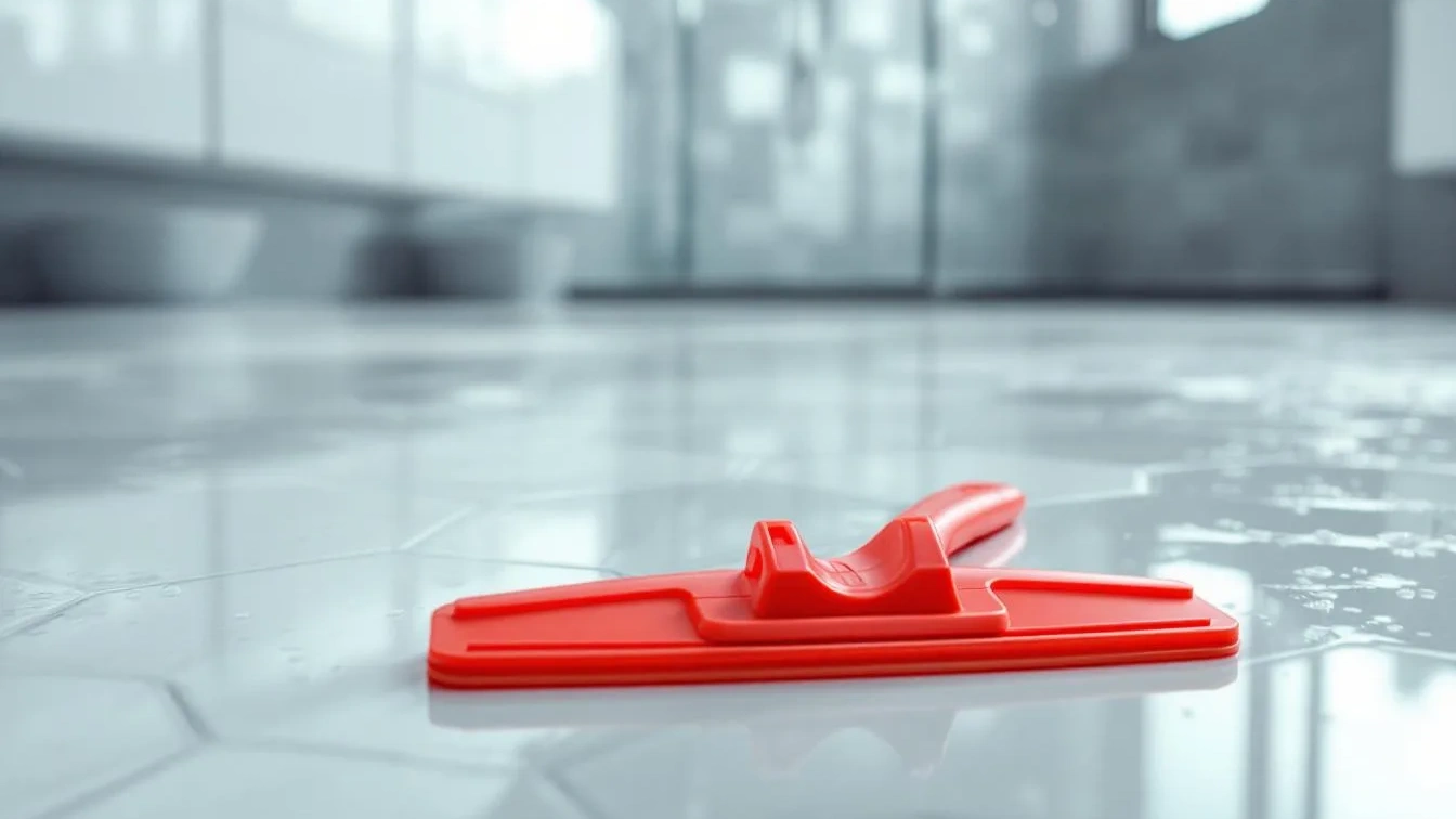 Porque o chão da sua casa de banho nunca fica impecável sem um rodo