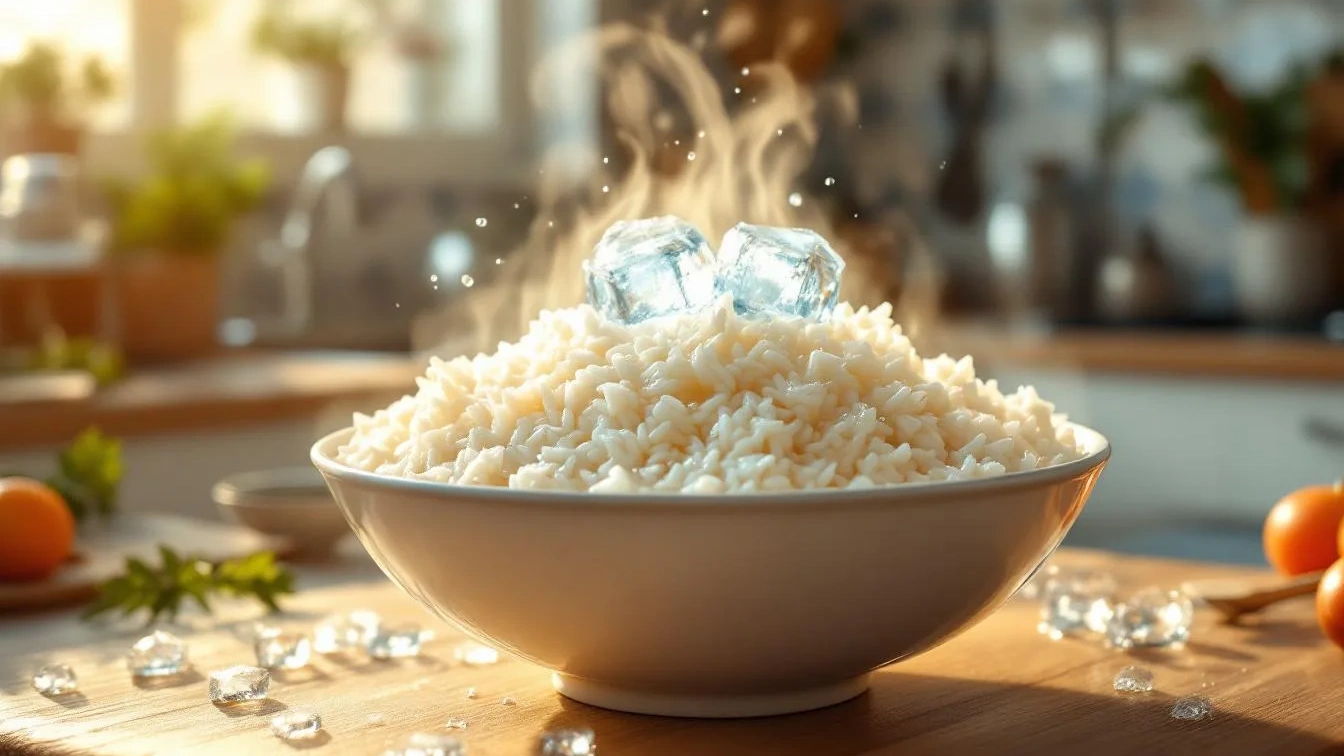Um chef revela porque é que cubos de gelo tornam o arroz solto em minutos