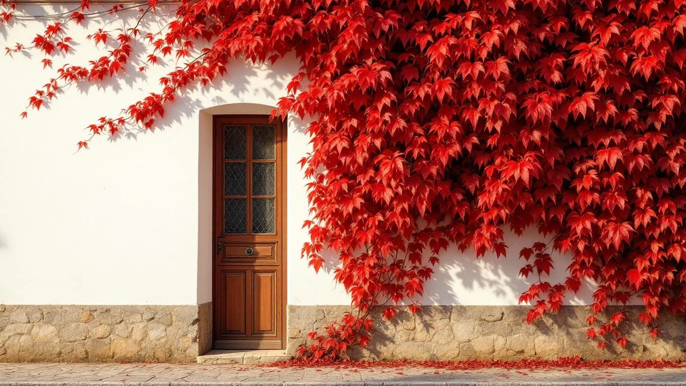 Um jardineiro revela porque a hera-da-virgínia pinta a sua casa de vermelho