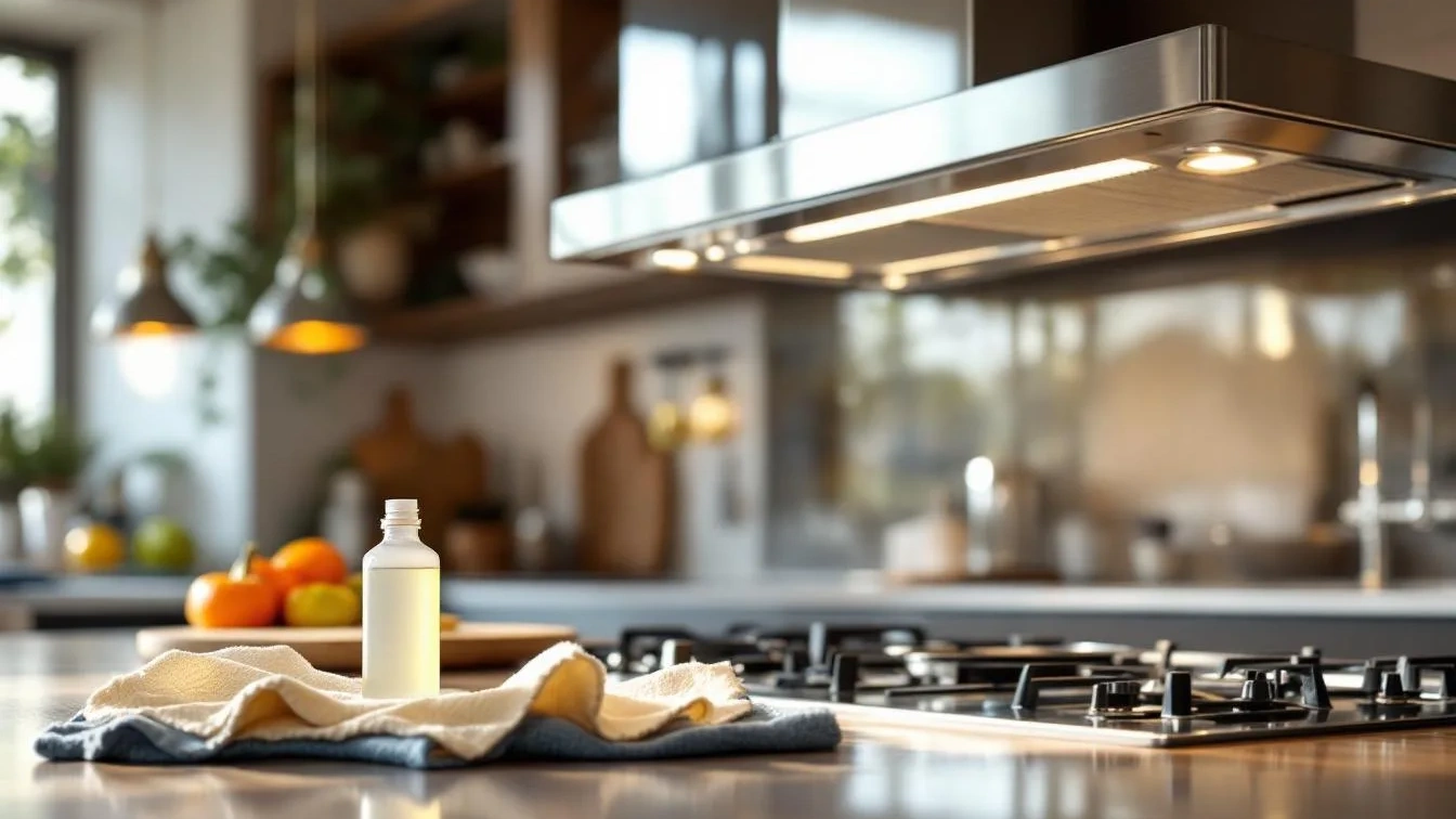 Um truque com óleo de bebé deixa o inox do exaustor impecável