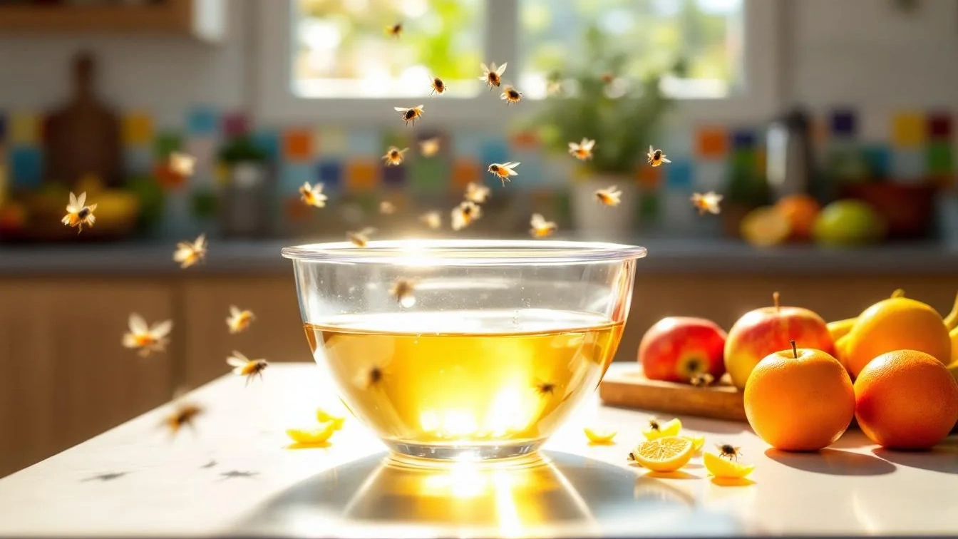 Um truque com vinagre para acabar com as moscas da fruta na cozinha